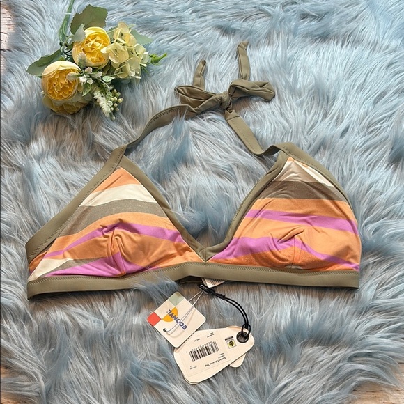 NWT Prana Sunset Scene Bikini Top in Waves sz L - Picture 1 of 8